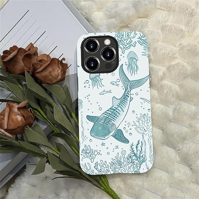 for iPhone 11 Case, HH2 Ocean Whale Shark Hybrid 2 Layer Hard Shell Silicone - Image 4