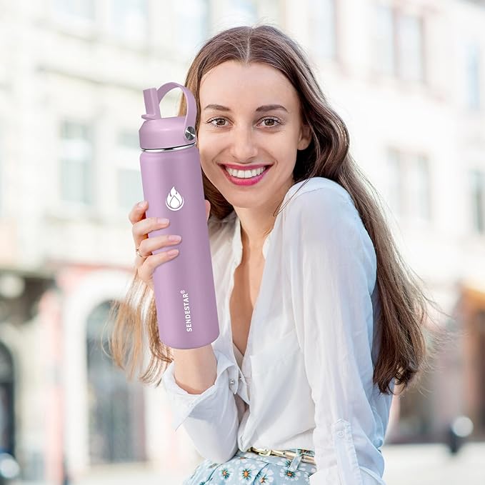 SENDESTAR Water Bottle 40oz Double Wall Vacuum Insulated Leak Proof Stainless - Image 3