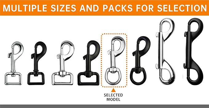 Garwor 4Pcs Heavy Duty Chrome Swivel Snap Hooks - Image 6