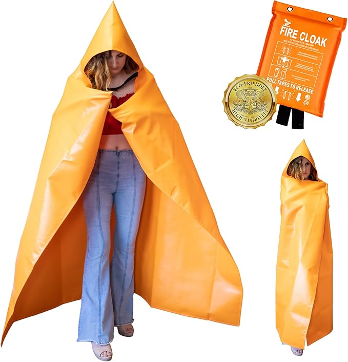 Fire Blanket -Certified 1200F Extra Thick, Glow In The Dark Fireproof Emergency by SupaAnt