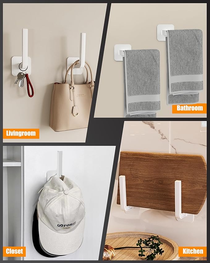 Hat Rack for Hat Storage, Strong Adhesive Hat Hooks for Wall Hat Organizer for - Image 4