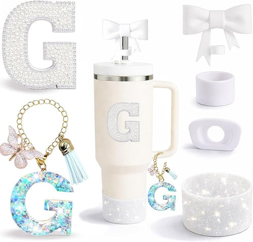 6PCS White Stanley Cup Accessories Set Fit by MOTEERLLU