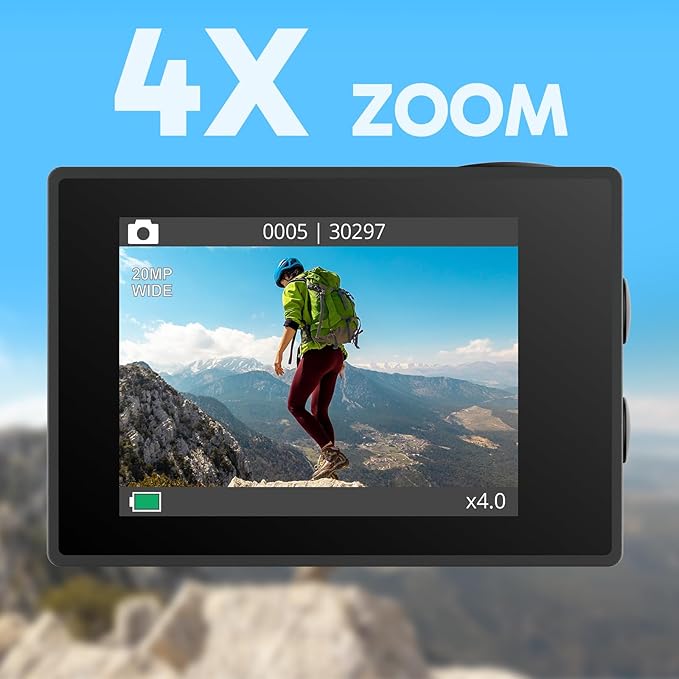 AKASO EK7000 4K30fps Action Camera - 131ft Waterproof Camera - Image 4