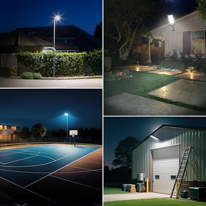 2 Pack Solar Street Lights Outdoor Waterproof 6500K 13000LM LED Solar Flood - Image 7