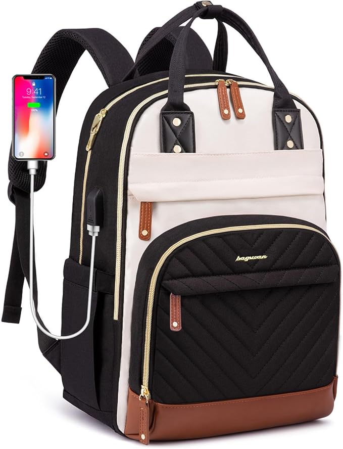 Laptop Backpack for Women Work Bookbag: 18 Inch College Backpacks by BAGSWAN