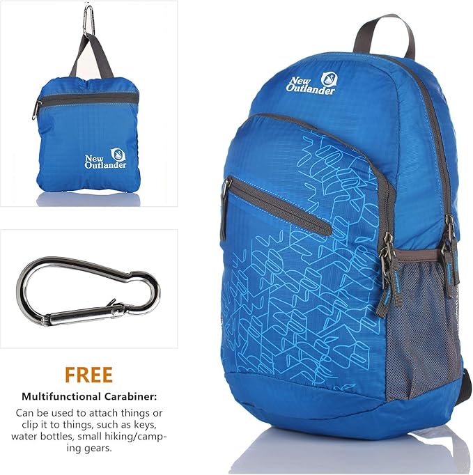 Outlander Packable Handy Lightweight Travel Hiking Backpack Daypack-Dark Blue - Image 2
