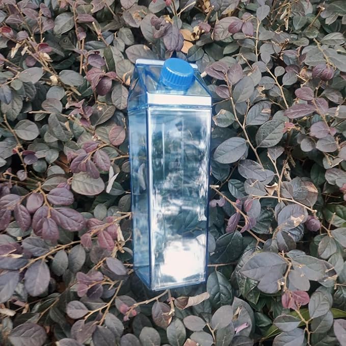 Jinberry 1000ml/34oz Cute Leakproof Clear Milk Carton Water Bottle Portable - Image 5