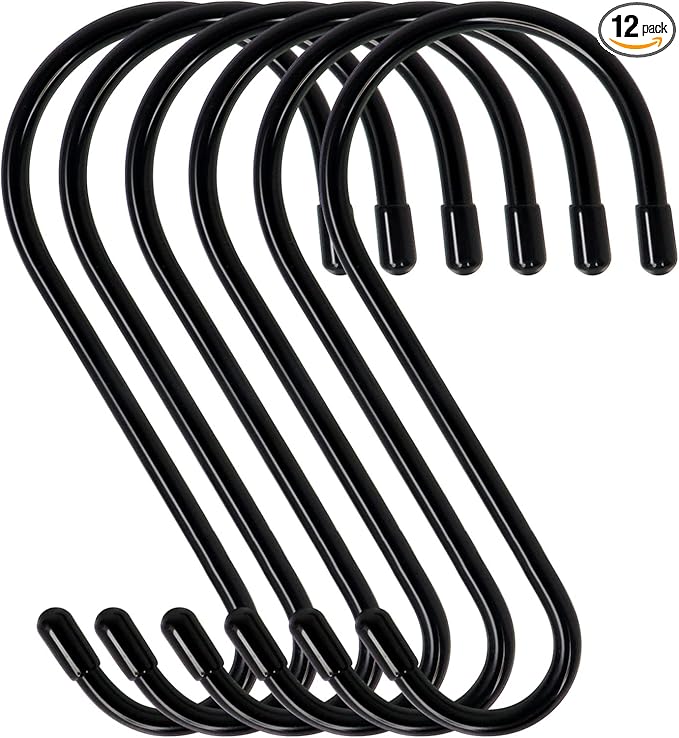 DINGEE 6 Pack Large S Hooks, Rubber Coated, Heavy Duty Non Slip, Bird Feeders by DINGEEUtilityHook