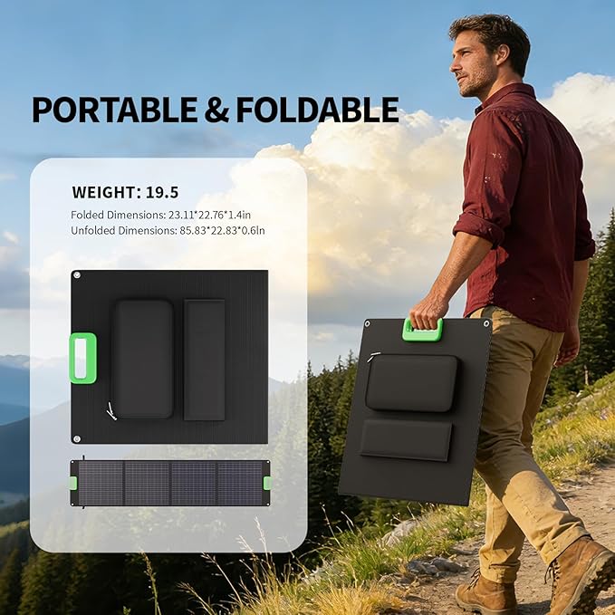 200W High Efficiency ETFE Foldable Solar Panel - Image 2