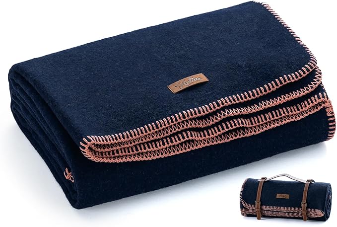 Molithe 100% Wool Blanket, Military Wool Blanket, Sporting Events, Survival by EmbraceCozyWarmthandUltimateComfort