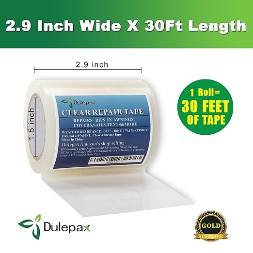 Dulepax-Tent Repair Tape, Awning Repair Tape, Boat Covers Repair, RV Covers - Image 4