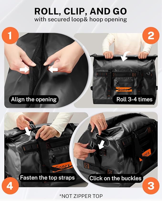 Gonex Waterproof Duffel Bag, 120L Heavy Duty Dry Duffle Bag - Image 6