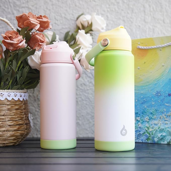 BJPKPK Water Bottle with Straw Lid, 24oz Vacuum Insulated Water Bottles - Image 7