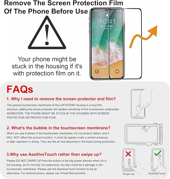 Waterproof Phone Case for Snorkeling & Diving, IP68 Waterproof Hard Case for - Image 8