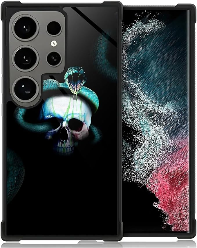 for Samsung Galaxy S24 Ultra Case, Skeleton Winding Snake Pattern Graphic by FKBRCL4U
