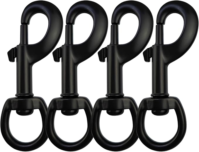 Garwor 3/4" Heavy Duty Swivel Snap Hooks Black Electrophoresis Coating by Garwor