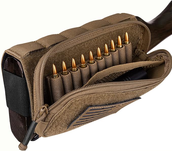 PETAC GEAR Tactical Buttstock Rifle Stock Pack/Adjustable Shell Holder Cheek by PetacGear