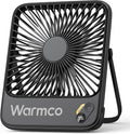 Warmco 10000mAh Portable Travel Fan 7-inch, Max 24H Runtime, Ultra-thin Quiet by Warmwinterscoolsummers