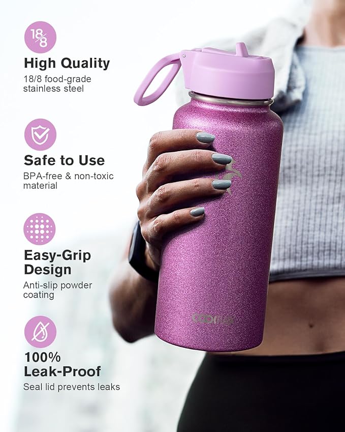 Coolflask Water Bottle 32 oz Insulated - Image 3