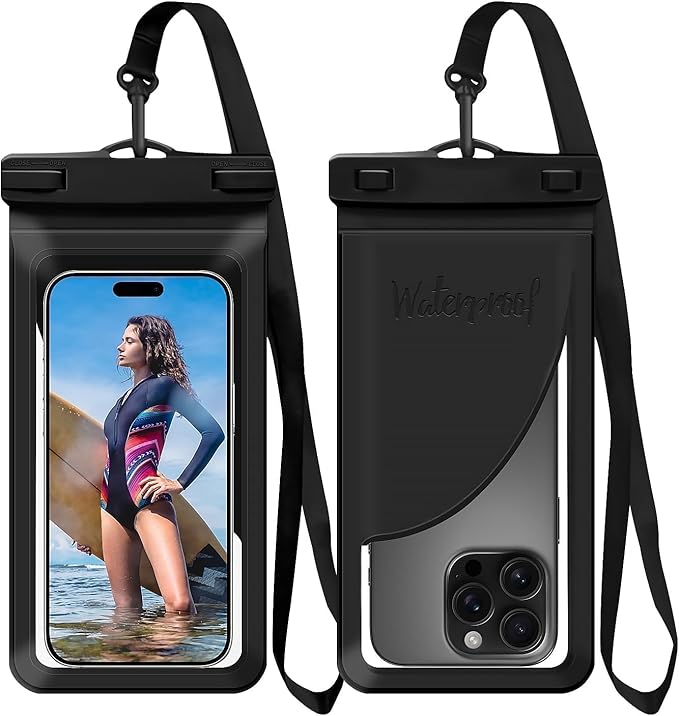 Waterproof Phone Pouch, with Interior Card Pocket, Large Waterproof Phone Case by Vsagier