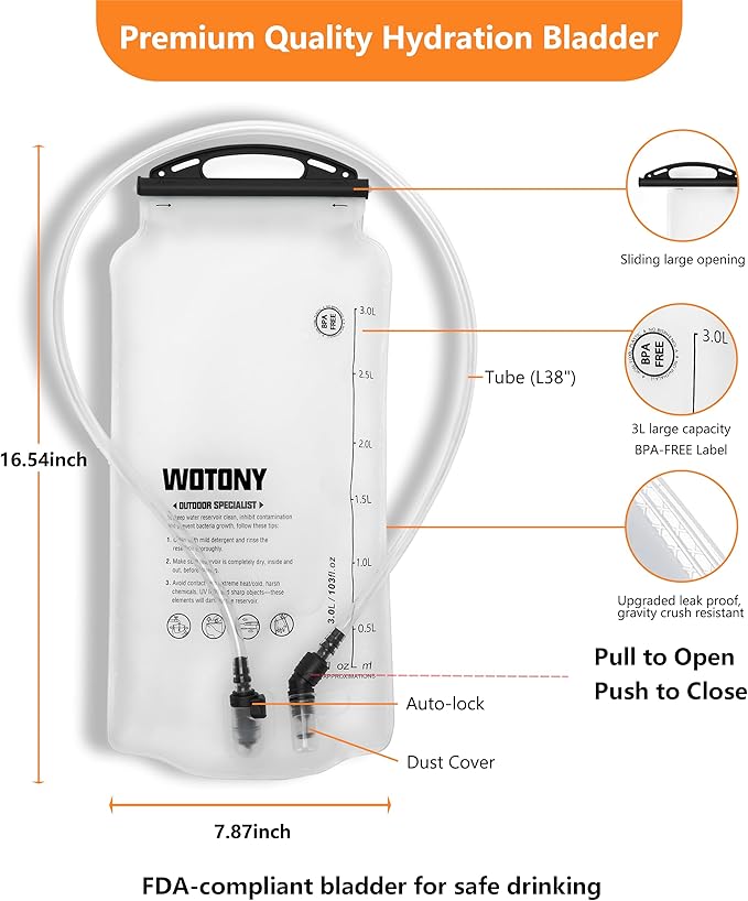 wotony Hydration Backpack with Water Bladder - Image 4
