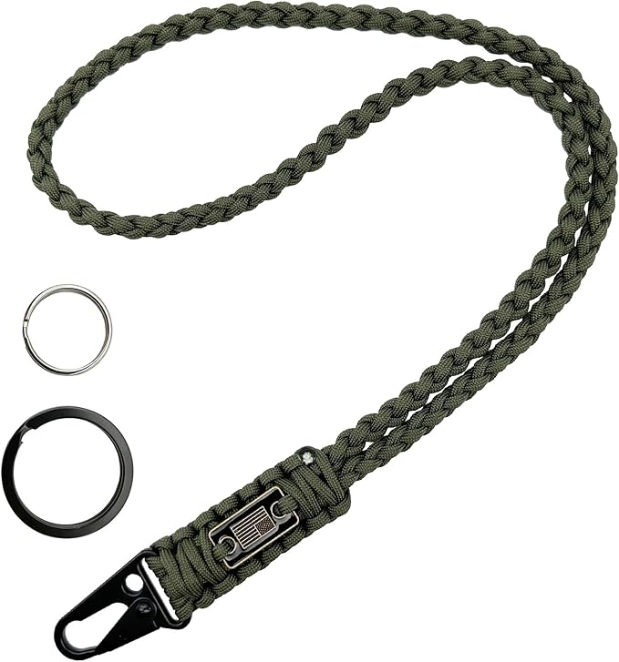 DDOUT Heavy Duty Paracord Lanyard 550 Paracord Braided Keychain - Image 2