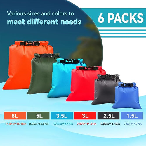6PCS Dry Bags Waterproof, Lightweight Dry Bags - Image 2
