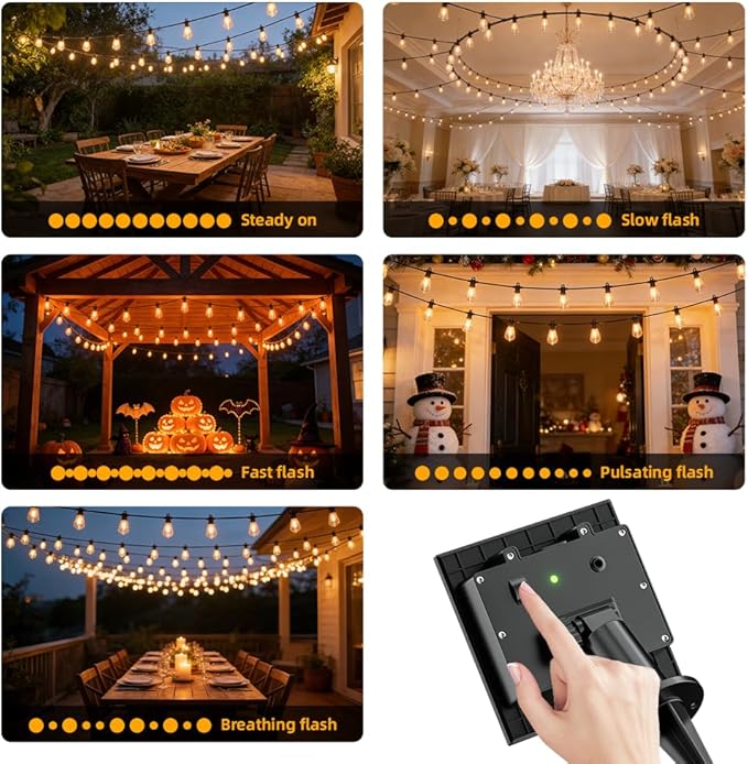50FT Solar String Lights Outdoor Waterproof IP65 - Image 7