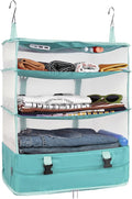 Surblue Hanging Closet Storage Bag Collapsible 3-Shelf Washable Oxford Fabric by SURBLUE