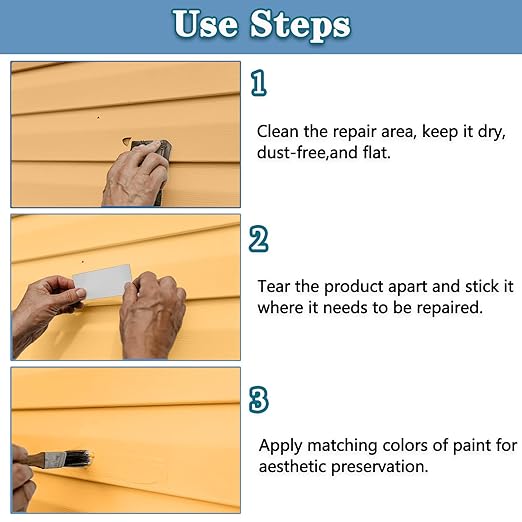 Vinyl Siding Repair Patch Kit, Vinyl Siding Repair Kit Self-Adhesive Vinyl - Image 6