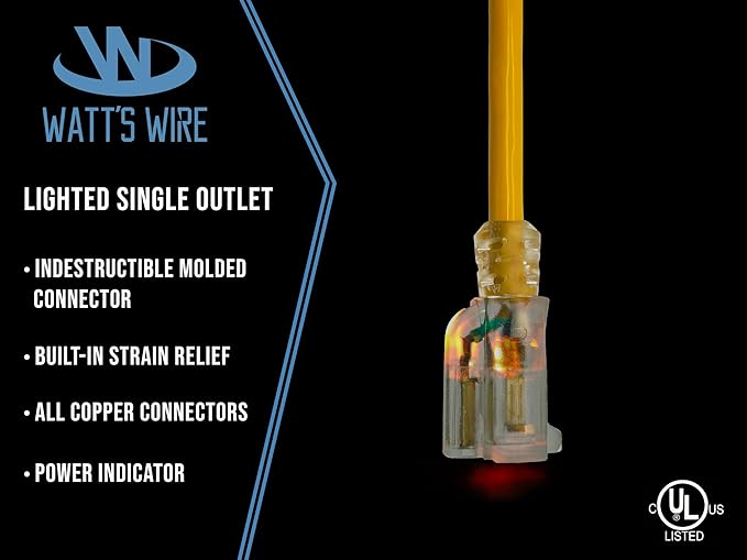 100 ft Outdoor Extension Cord Waterproof - Image 3
