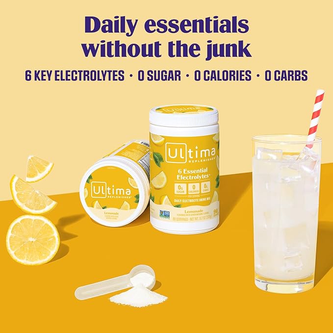 Ultima Replenisher Daily Electrolyte Powder Drink Mix – Sugar Free – Lemonade - Image 2