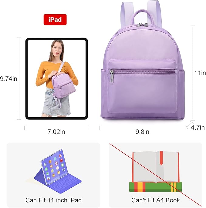 LOVEVOOK Mini Backpack for Women Light Weight Small Waterproof Backpack Purses - Image 4