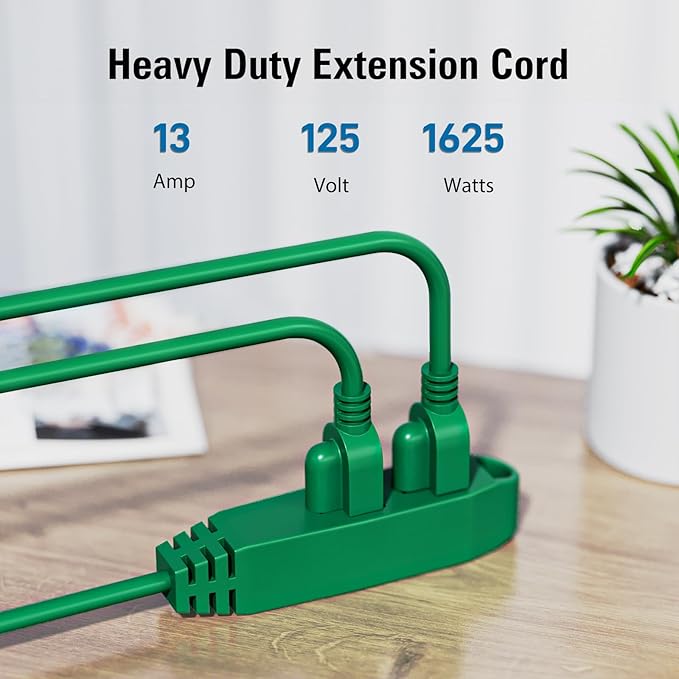 K KASONIC - 3-Feet 3 Outlet Extension Cord, UL Listed, 16/3 SJTW 3-Wire Grounded - Image 2