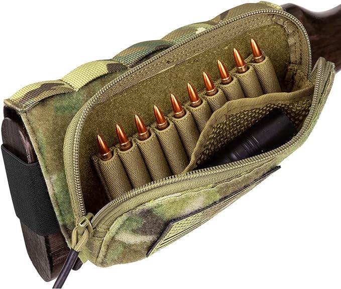 PETAC GEAR Tactical Buttstock Rifle Stock Pack/Adjustable Shell Holder Cheek by PetacGear