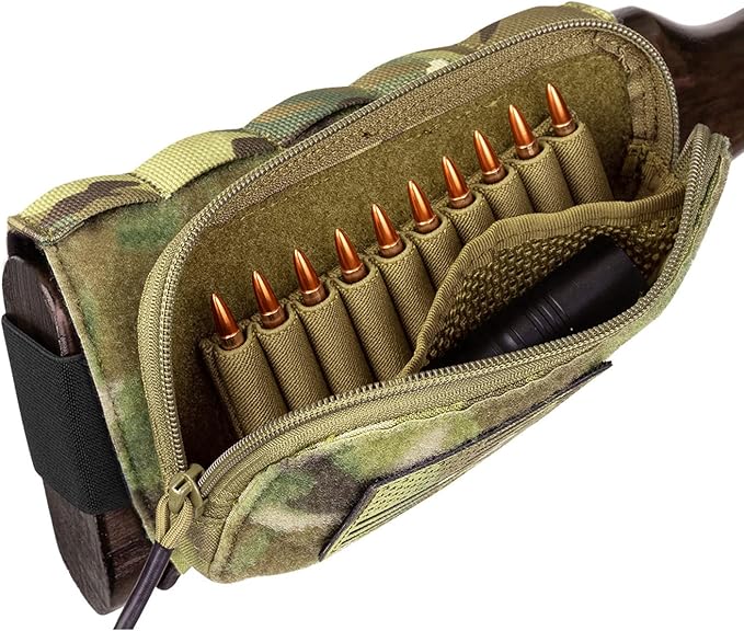 PETAC GEAR Tactical Buttstock Rifle Stock Pack/Adjustable Shell Holder Cheek by PetacGear