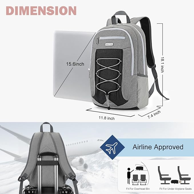 MAXTOP Travel Backpack Laptop Back Pack College Bookbag Anti-theft Backpacks - Image 4