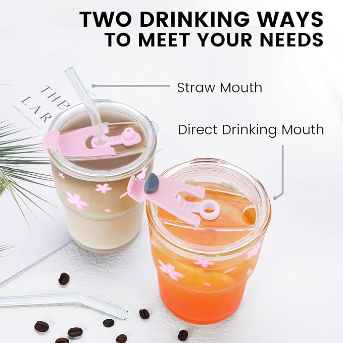 Iced Coffee Cup, 15Oz/450ml Glass Cups - Image 4