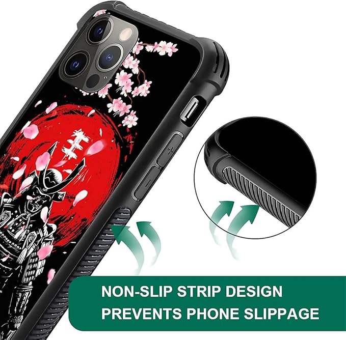 for iPhone 11 Pro Max Case, Sakura Japanese Samurai Pattern Graphic Design Girl - Image 3