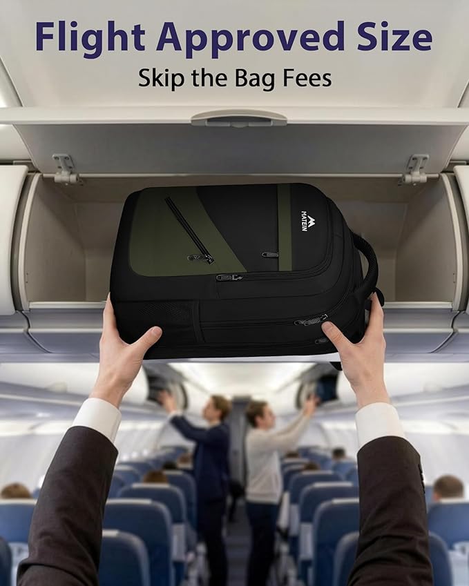 MATEIN 17 Inch Laptop Backpack for Work, Airline Approved Carry On Travel - Image 4