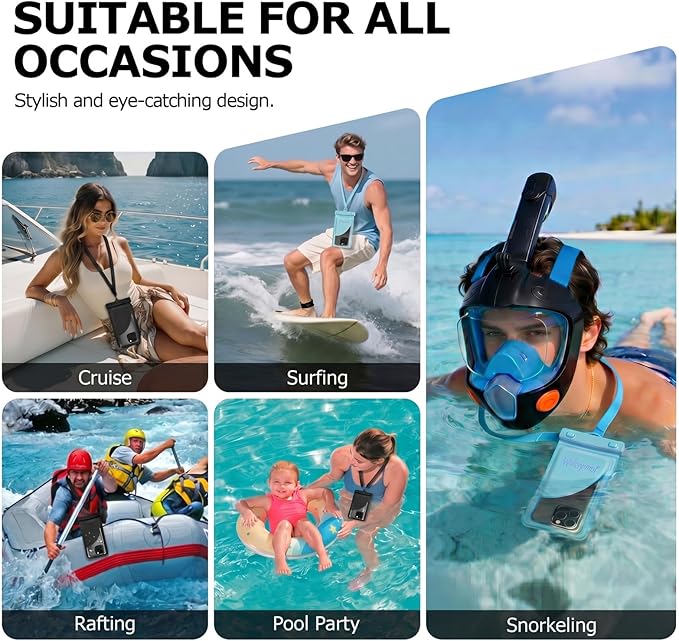 Waterproof Phone Pouch, with Inside Card Bag, Large Waterproof Case - Image 6
