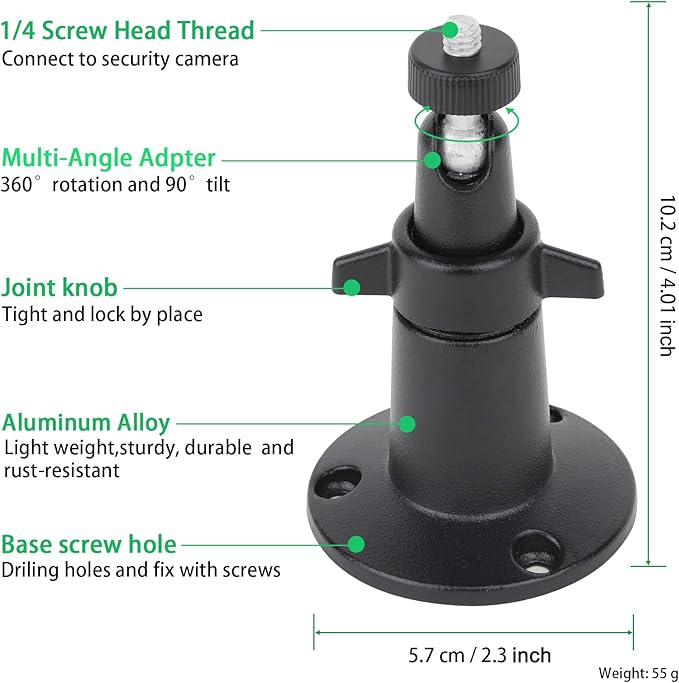 UYODM 2 Pack Wall Mount Holder for SimpliSafe Outdoor Security Camera, - Image 4