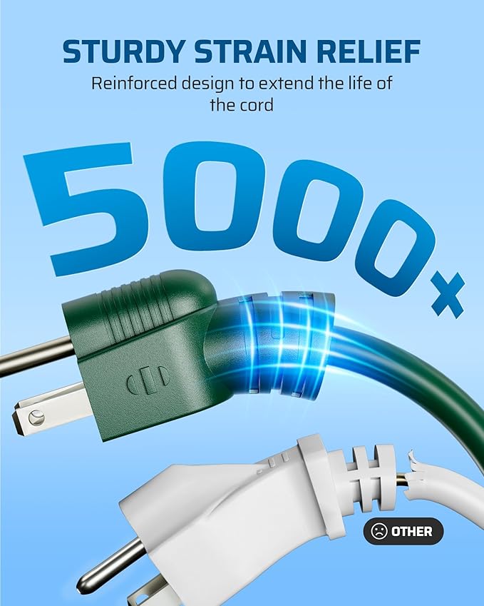 DEWENWILS 40 FT Total, Outdoor Extension Cord 1 to 3 Splitter - Image 5