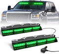 HLauto 6Z4J Emergency Dash Strobe Lights: 2x16.8 inch Green Safety Lights by HLauto