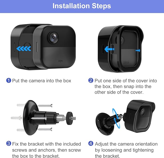 Blink Outdoor 4 Wall Mount, Weatherproof Protective Cover and 360 Degree - Image 8