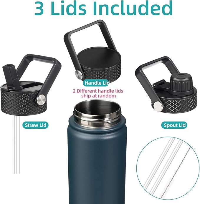 Konokyo Insulated Water Bottle 24oz Stainless Steel Sport Bottles - Image 3