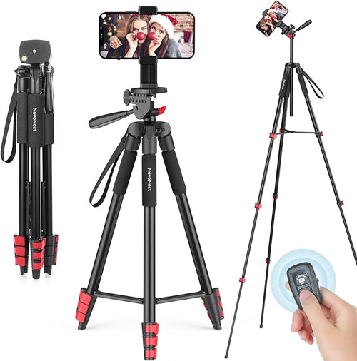 65" Phone Tripod Stand, Tripod for iPhone & Camera by Phonetripod