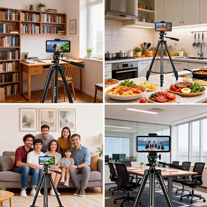 60" Aluminum Phone & Camera Tripod - Image 3
