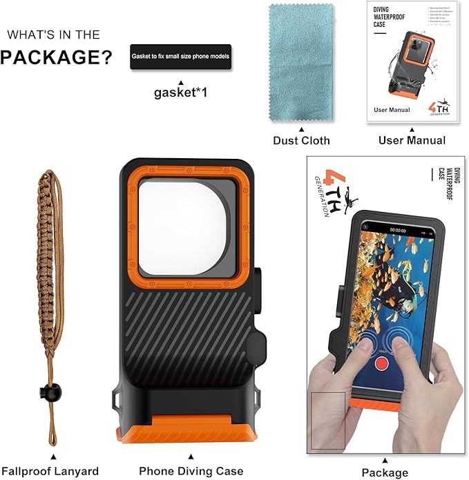 Waterproof Phone Case for Snorkeling & Diving, IP68 Waterproof Hard Case for - Image 6