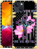 Compatible with iPhone 15 Case, Praying Cross Hands Luxury Golden Decoration by Unknown